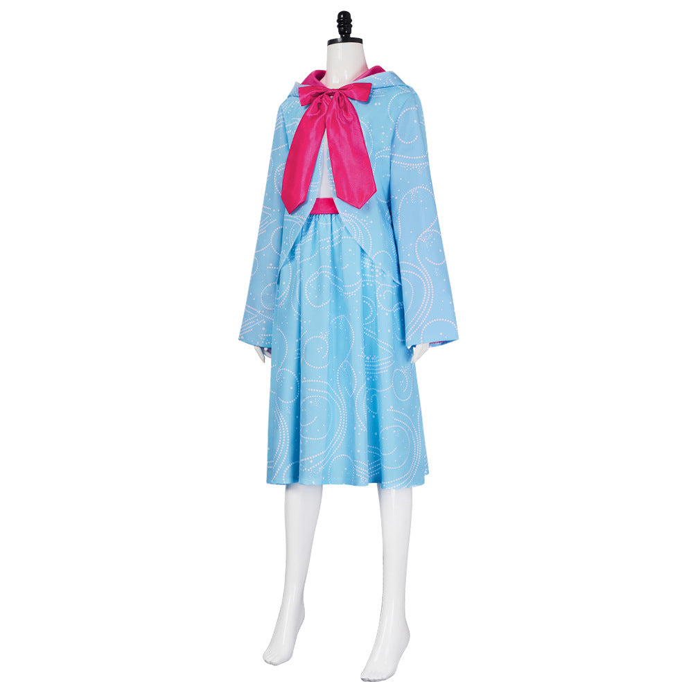 Fairy Godmother Cosplay Costume Sleeveless Shirt Dress with Cape Halloween Suit ACcosplay