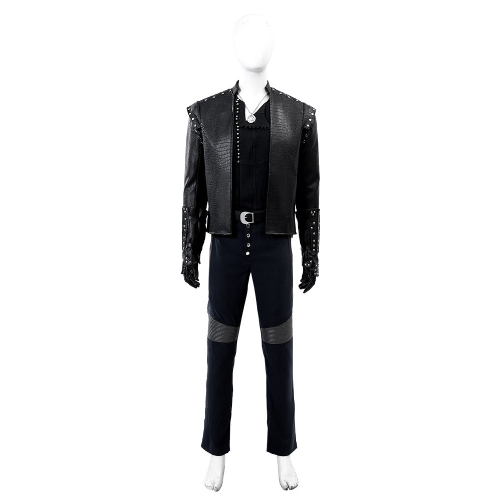 The Witcher Season 5 Geralt of Rivia Cosplay Costume Black Halloween Suit Accosplay