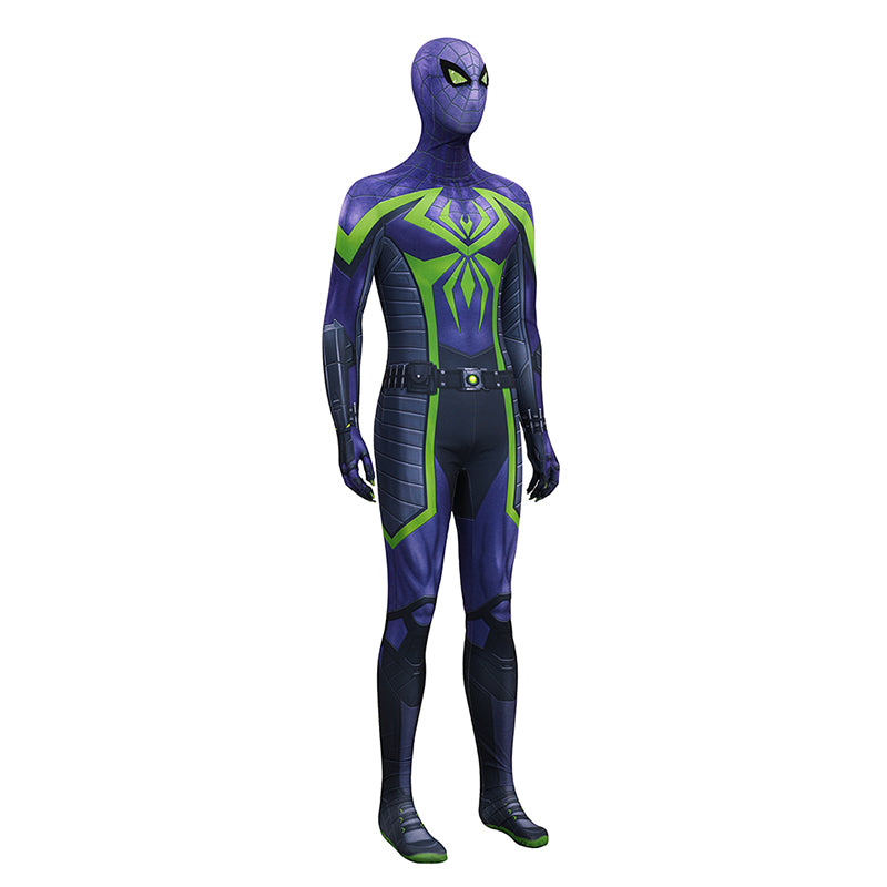 Spider-Man 2 Miles Morales Cosplay Costume Purple Reign Suit Jumpsuit ACcosplay