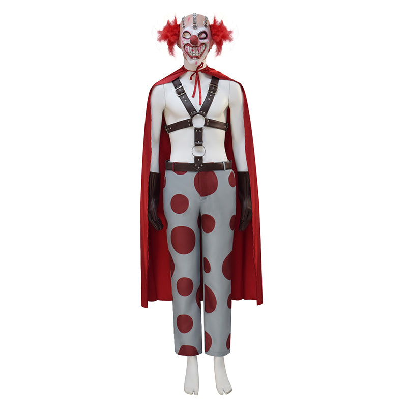 Twisted Metal Sweet Tooth Clown Pants Outfits With Mask Halloween Carnival Suit ACcosplay