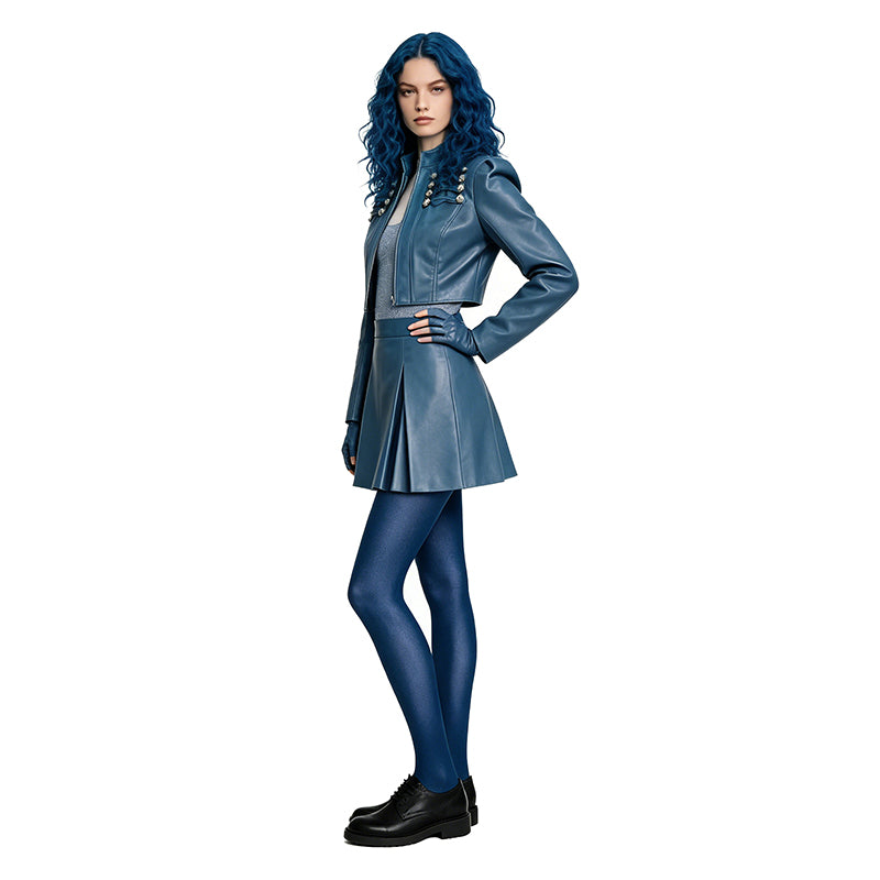 Descendants 5 Chloe Charming Cosplay Costume Blue Halloween Outfit ACcosplay