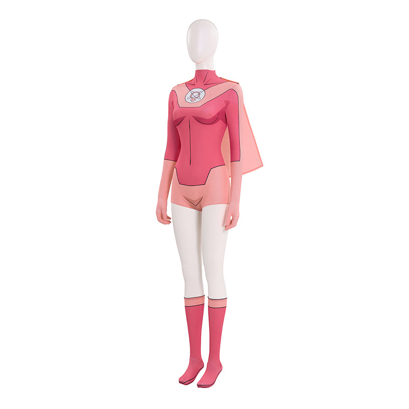 Invincible Atom Eve Cosplay Costume Halloween Pink Jumpsuit ACcosplay