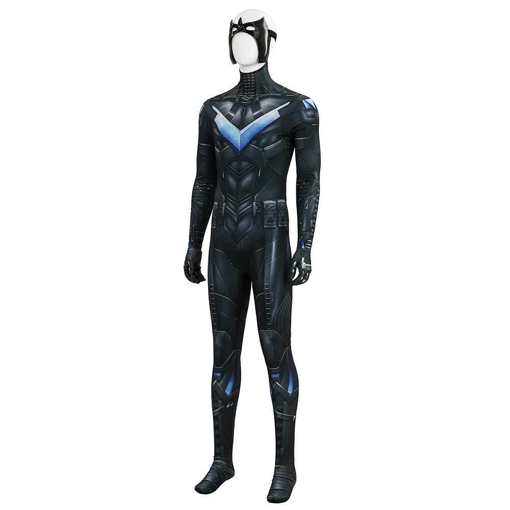 Arkham Knight Nightwing Cosplay Costume Nightwing Printed Jumpsuit ACcosplay