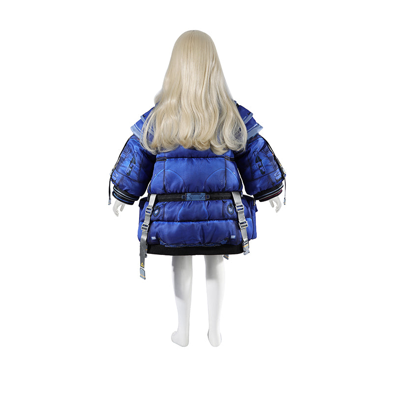 Kids Diana Cosplay Pragmata Diana Cosplay Costume Blue Cotton Jacket Suit ACcosplay