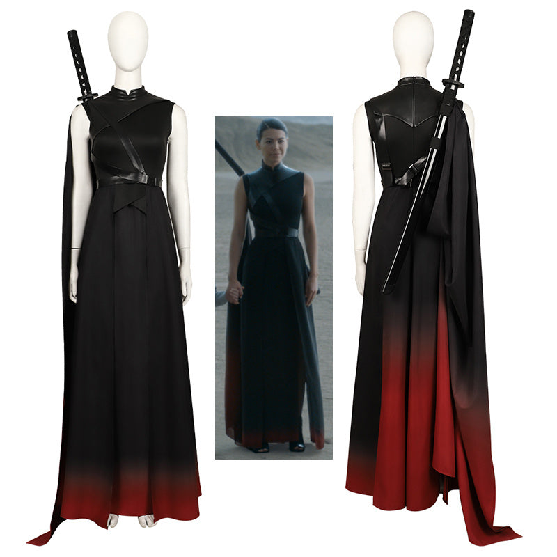 Three Body Problem Cosplay Costume Sophon Black Dress Suit Halloween Outfit