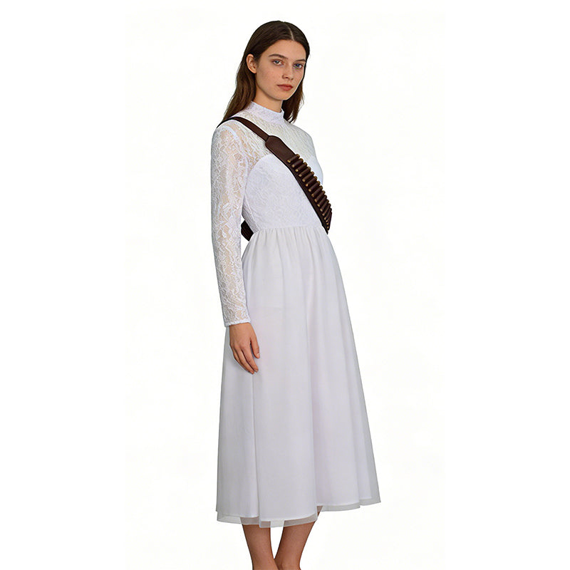 Ready Or Not Grace Cosplay Costume White Wedding Dress Halloween Suit ACcosplay