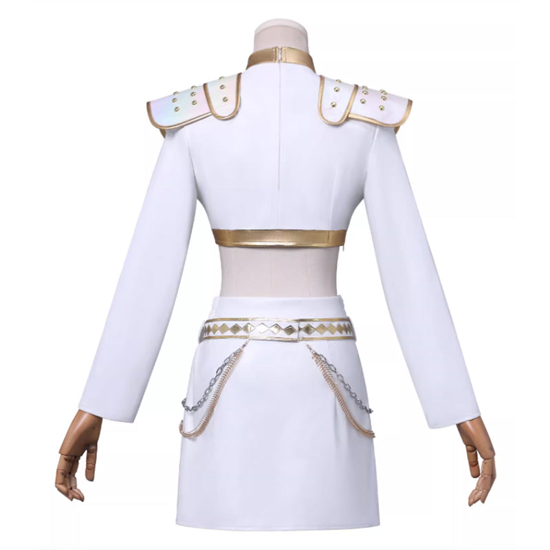 Kpop Demon Hunters Zoey Cosplay Costume Golden White Dance Halloween Suit ACcosplay