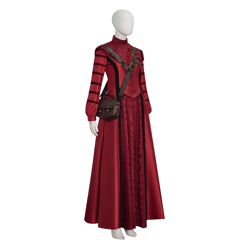 1666: Amsterdam Noa Cosplay Costume Red Long Dress with Accessories ACcosplay