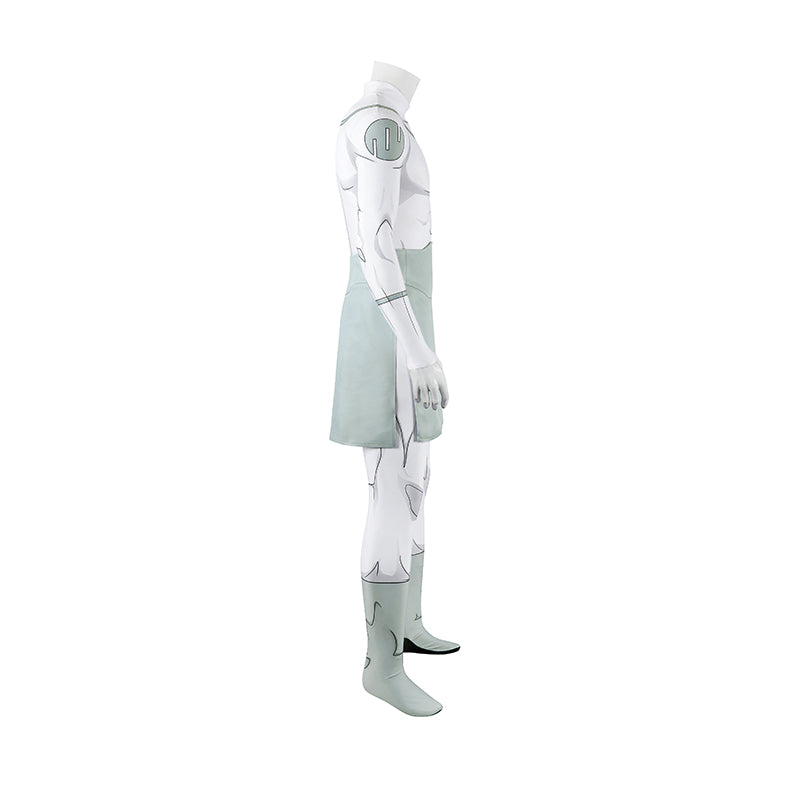 Invincible Mark Grayson Viltrumite Cosplay Costume White Jumpsuit with Apron ACcosplay