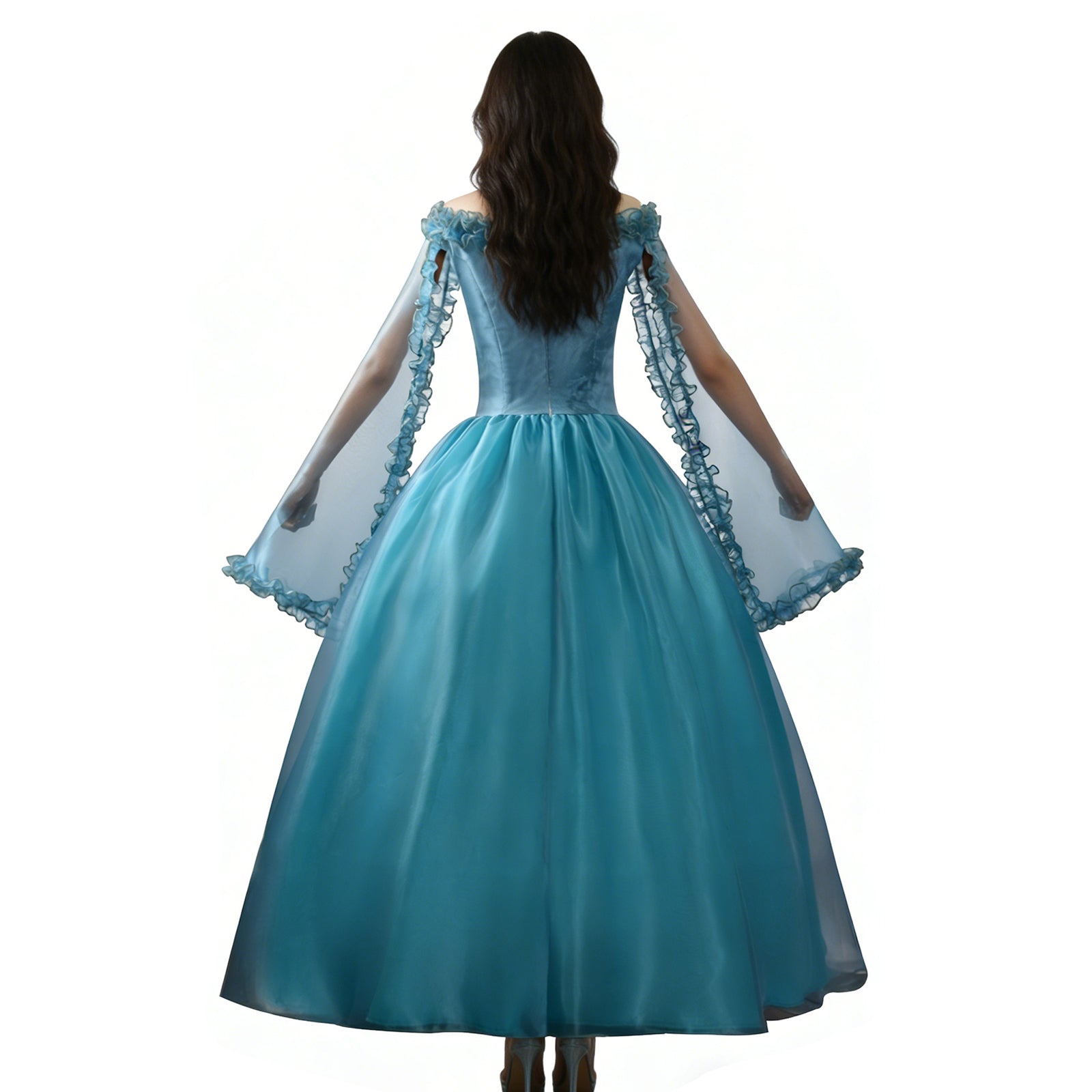 Frankenstein Elizabeth Cosplay Costume Blue Halloween Carnival Outfit ACcosplay