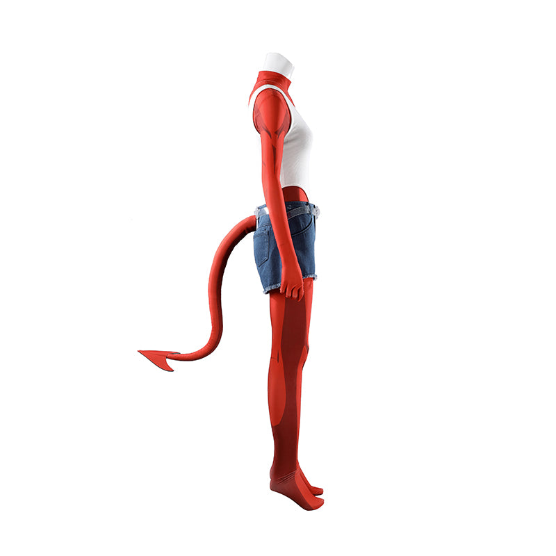 Dispatch Malevola Cosplay Costume Red Jumpsuit Halloween Outfit ACcosplay