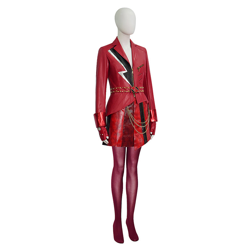 Descendants The Rise of Red Cosplay Costume Red Leather Suit ACcosplay