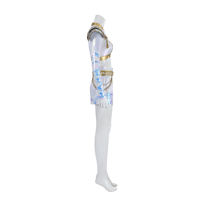 Kpop Demon Hunters Zoey Cosplay Costume Golden White Performance Dance Halloween Suit