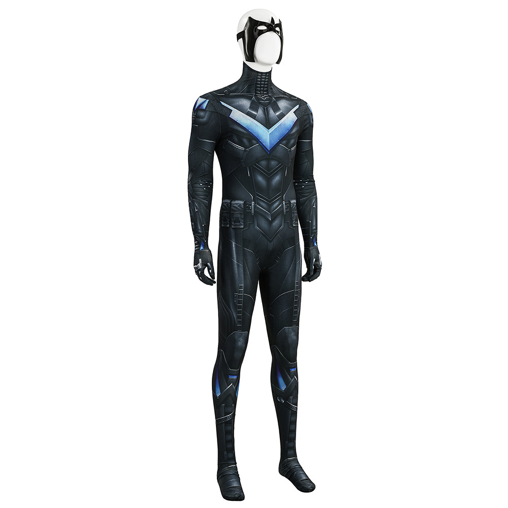 Arkham Knight Nightwing Cosplay Costume Nightwing Printed Jumpsuit ACcosplay