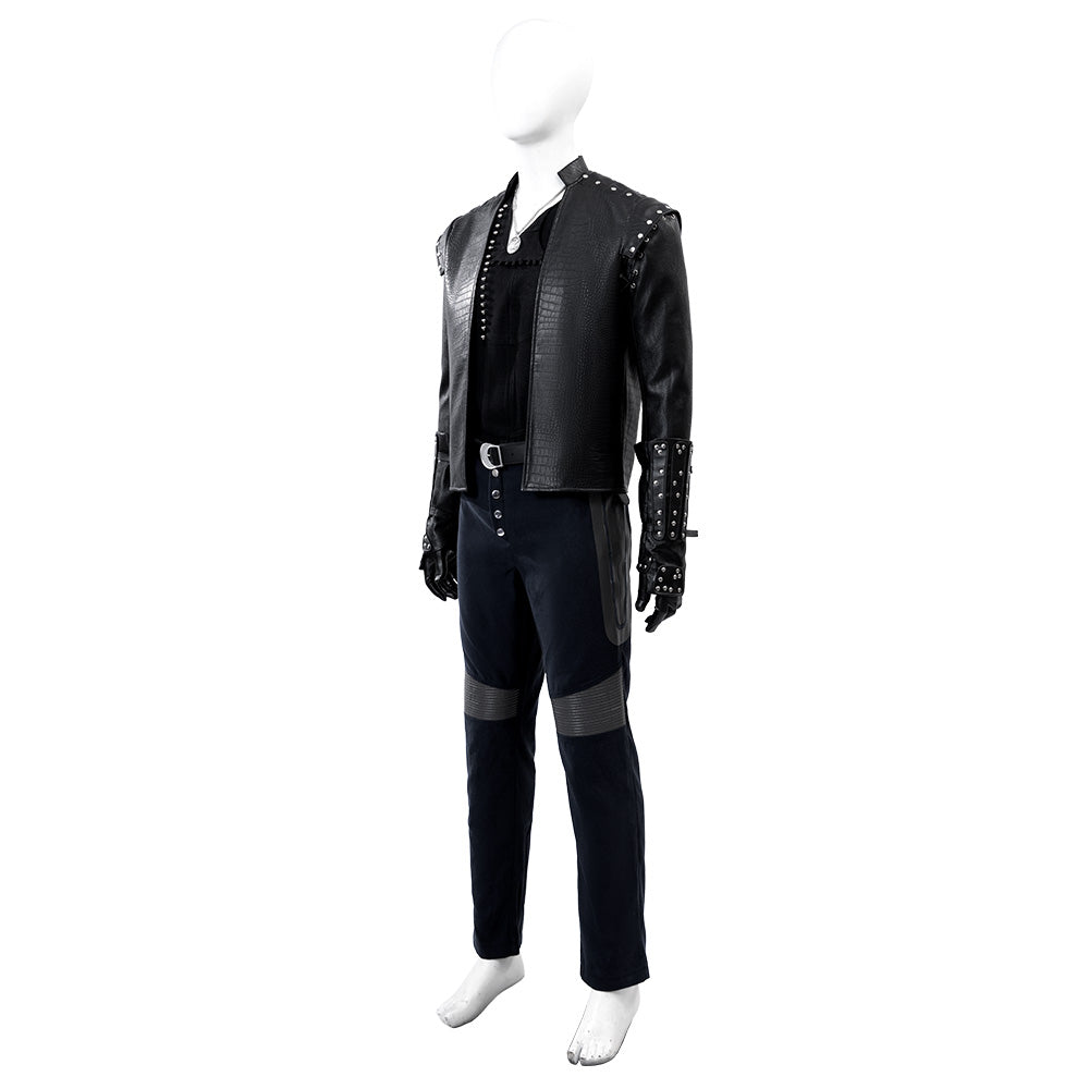 The Witcher Season 5 Geralt of Rivia Cosplay Costume Black Halloween Suit Accosplay