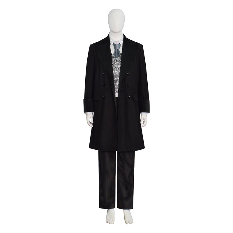 Doctor Who sixth 6th Doctor Cosplay Costume Halloween Black Outfit ACcosplay