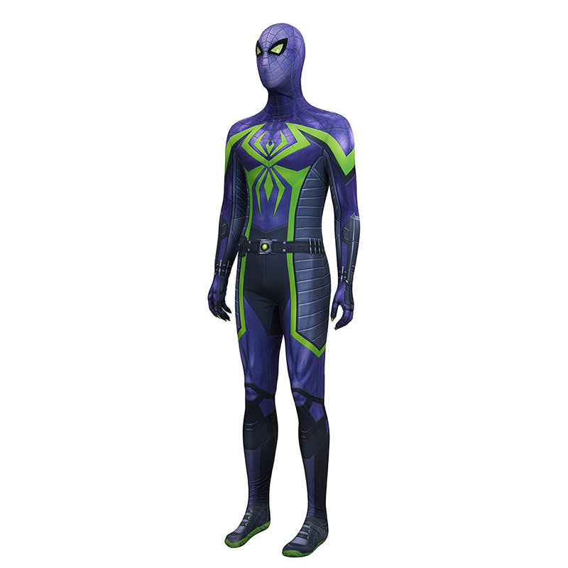 Spider-Man 2 Miles Morales Cosplay Costume Purple Reign Suit Jumpsuit ACcosplay