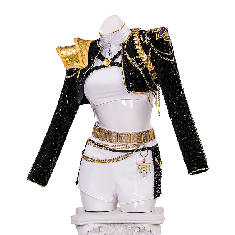 Kpop Demon Hunters Rumi Golden Black Performance Dance Outfit Ver2 ACcosplay