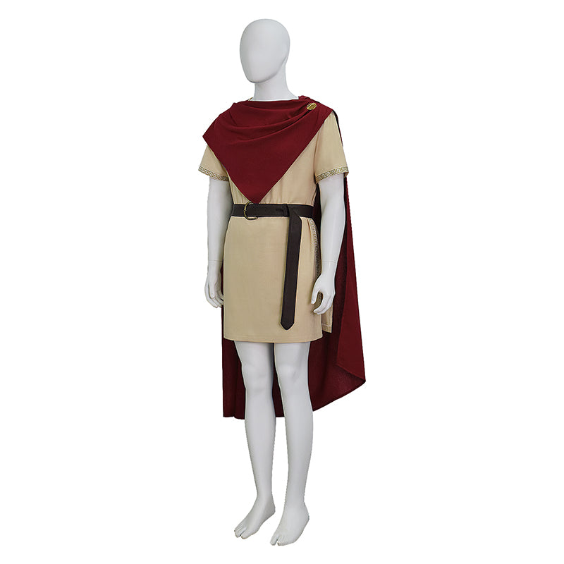 The Odyssey Odysseus Cosplay Costume Ancient Greek Warrior Halloween Red Outfit ACcosplay