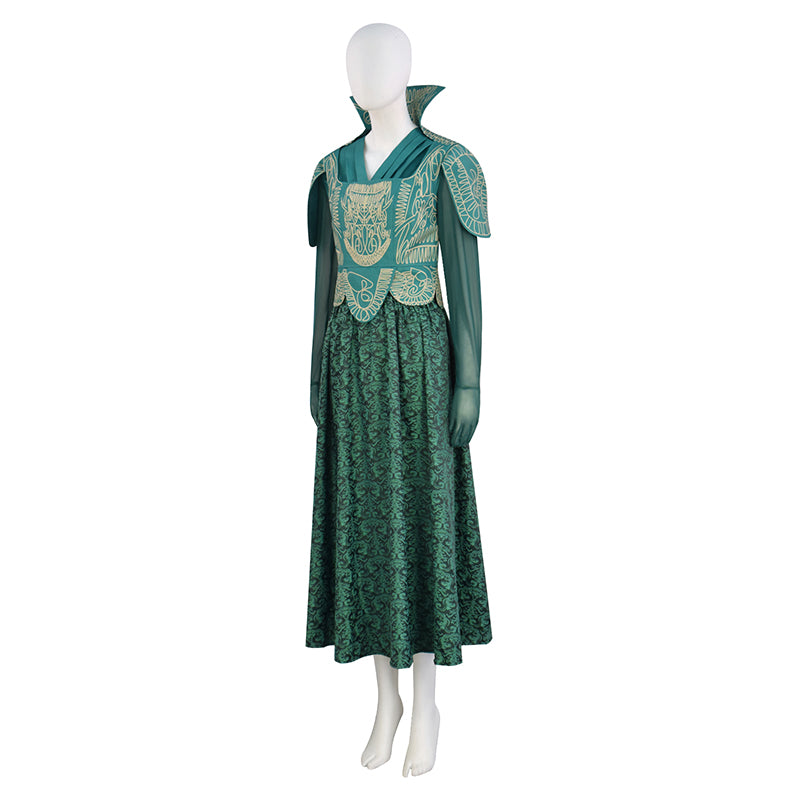 Wicked For Good Madame Morrible Cosplay Costume Halloween Green Party Suit ACcosplay