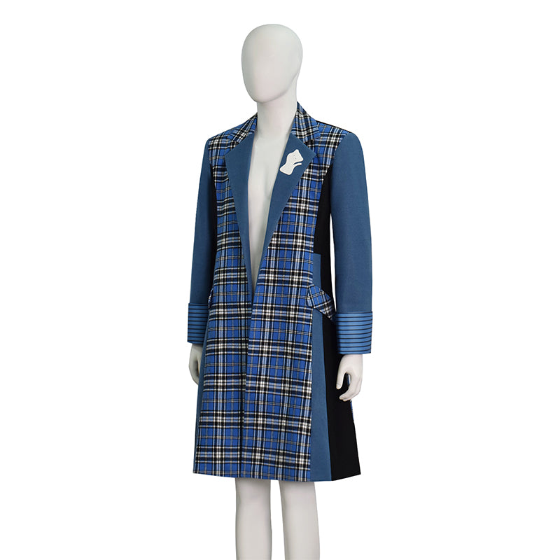 Doctor Who sixth 6th Doctor Cosplay Costume Colorful Lattice Jacket Coat Suit ACcosplay