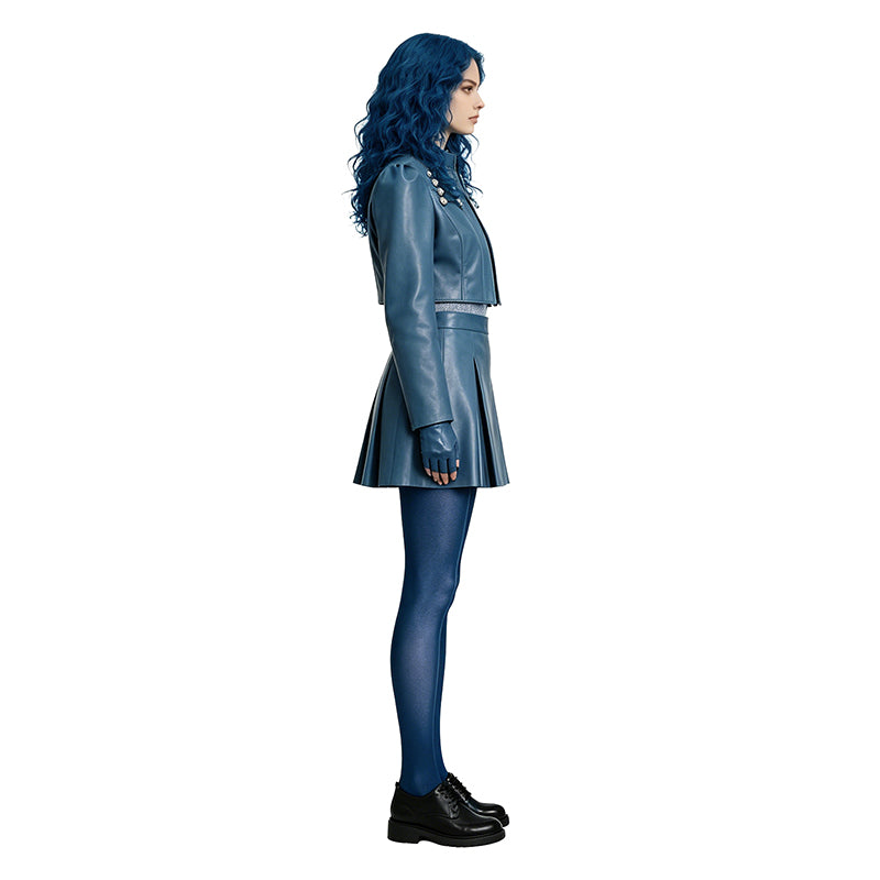 Descendants 5 Chloe Charming Cosplay Costume Blue Halloween Outfit ACcosplay