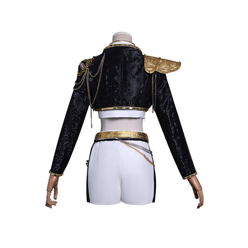 Kpop Demon Hunters Rumi Cosplay Costume Golden Black Golden Dance Halloween Suit ACcosplay