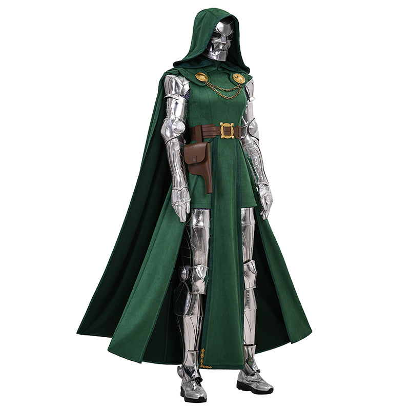 Doctor Doom Female's Cosplay Costume With Mask Dr. Victor von Doom Outfit ACcosplay
