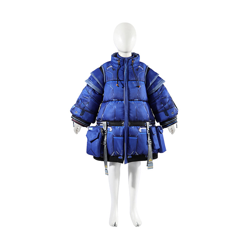 Kids Diana Cosplay Pragmata Diana Cosplay Costume Blue Cotton Jacket Suit ACcosplay