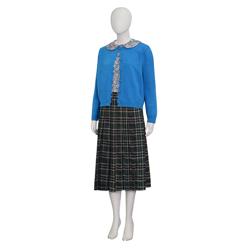 Adult Mrs. Doubtfire Cosplay Costume Blue Skirt Outfit Broadway Musical Cosplay ACcosplay