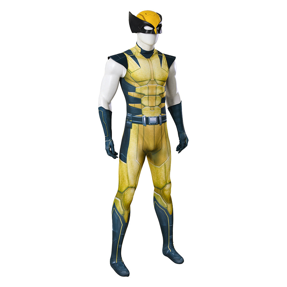 PS5 Marvel Rivals Wolverine James Logan Howlett Cosplay Costume Jumpsuit With Helmet