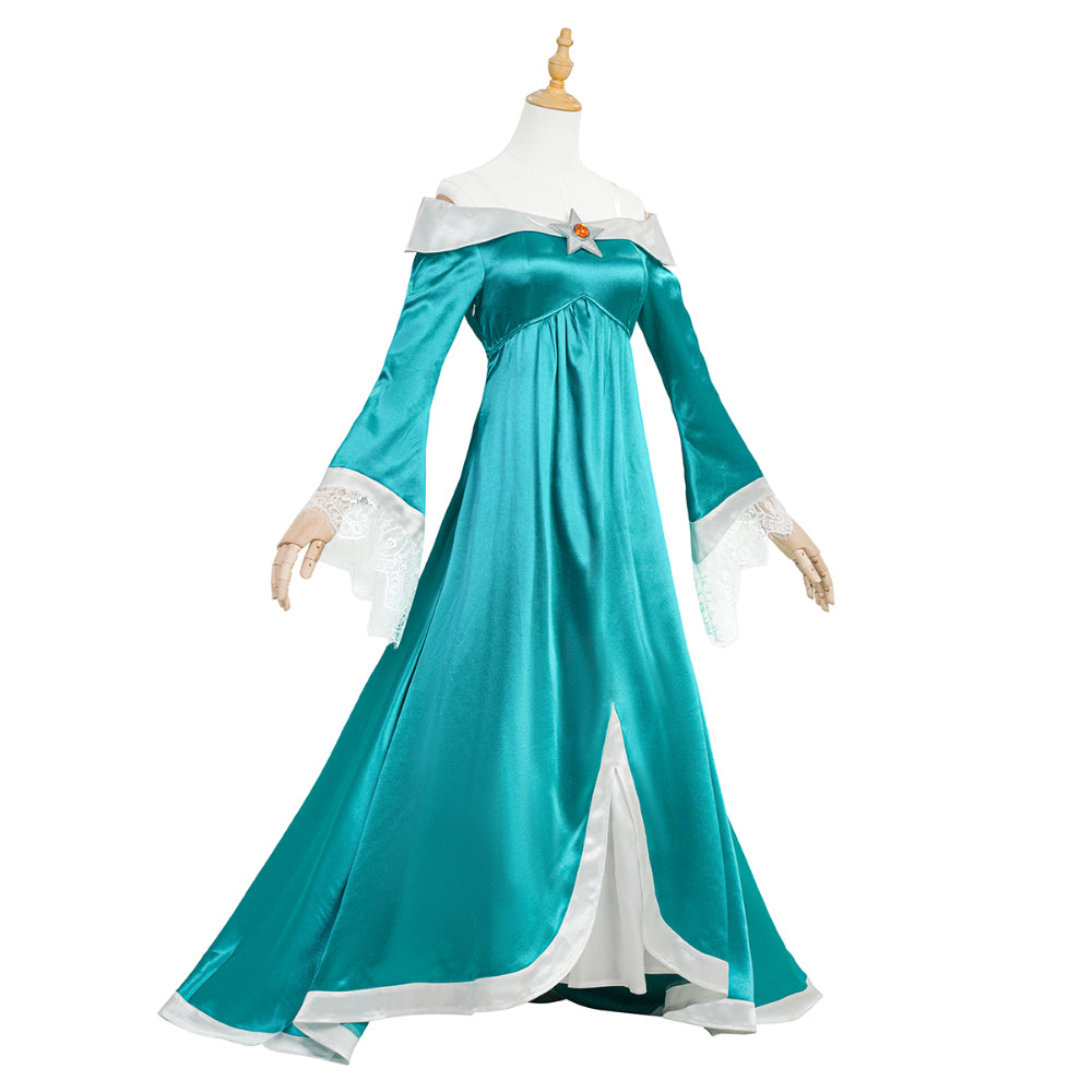 Super Mario Galaxy Princess Rosalina Dress Cosplay Costume Halloween Suit ACcosplay