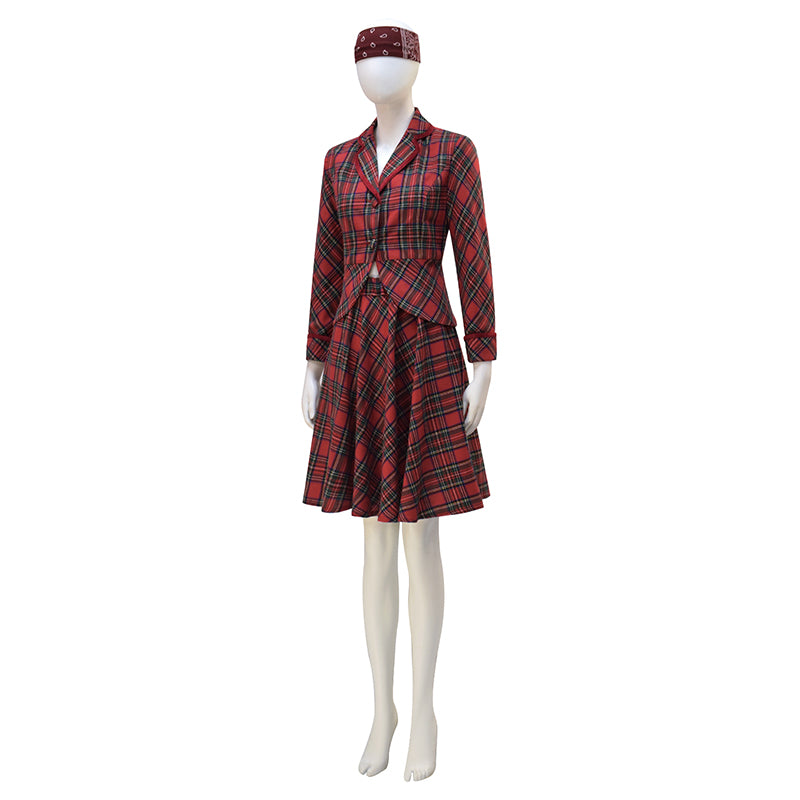 Women's Vintage Dress Christmas Holiday Bethany Aunt Red Christmas Suit ACcosplay