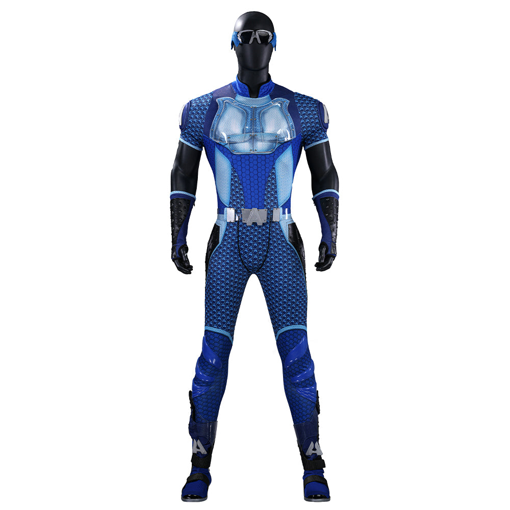 The Boys S5 A-train Cosplay Costume Blue Halloween Outfit ACcosplay