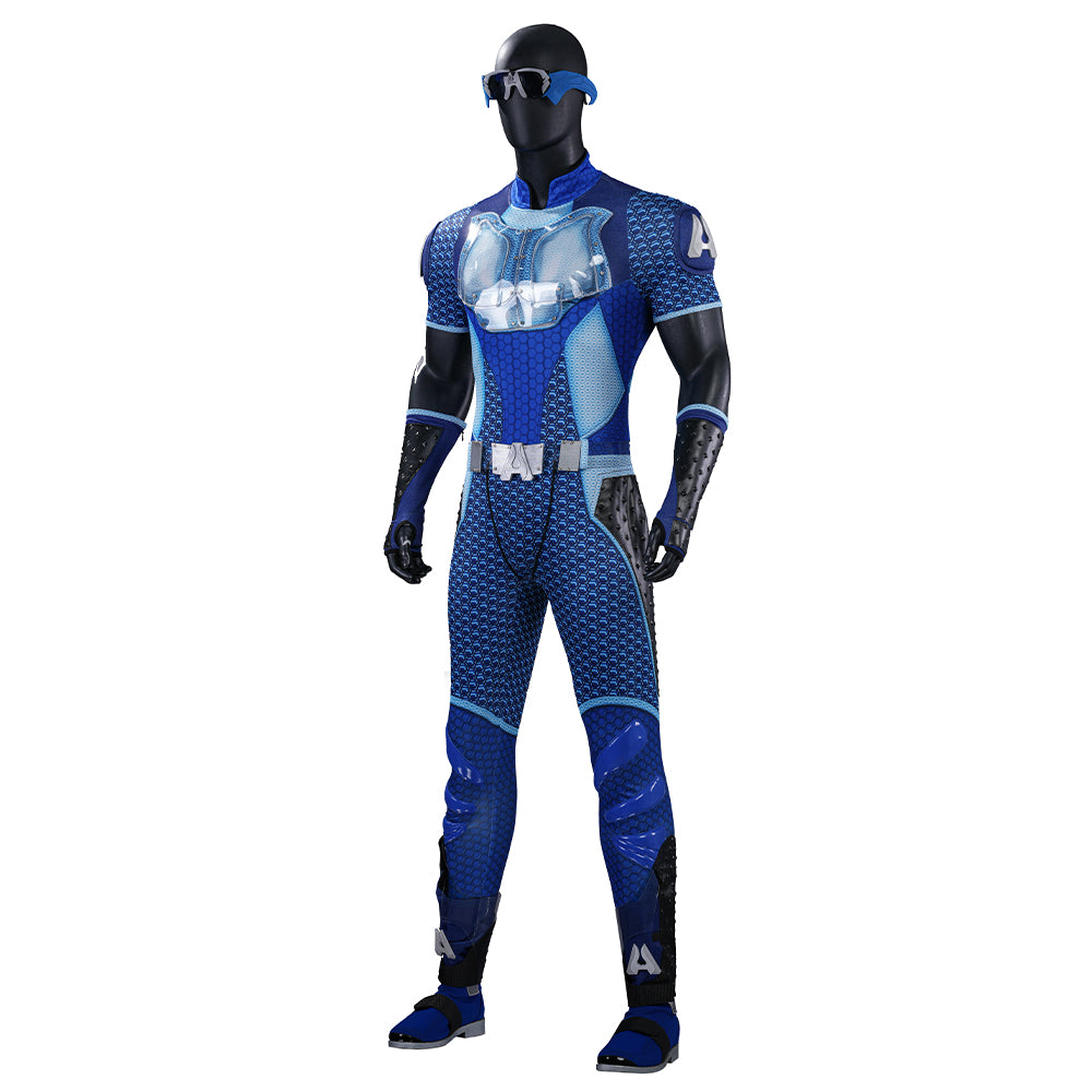 The Boys S5 A-train Cosplay Costume Blue Halloween Outfit ACcosplay