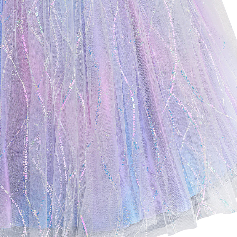Deluxe Wicked For Good Glinda Cosplay Costume Purple Dress Halloween Outfit ACcosplay