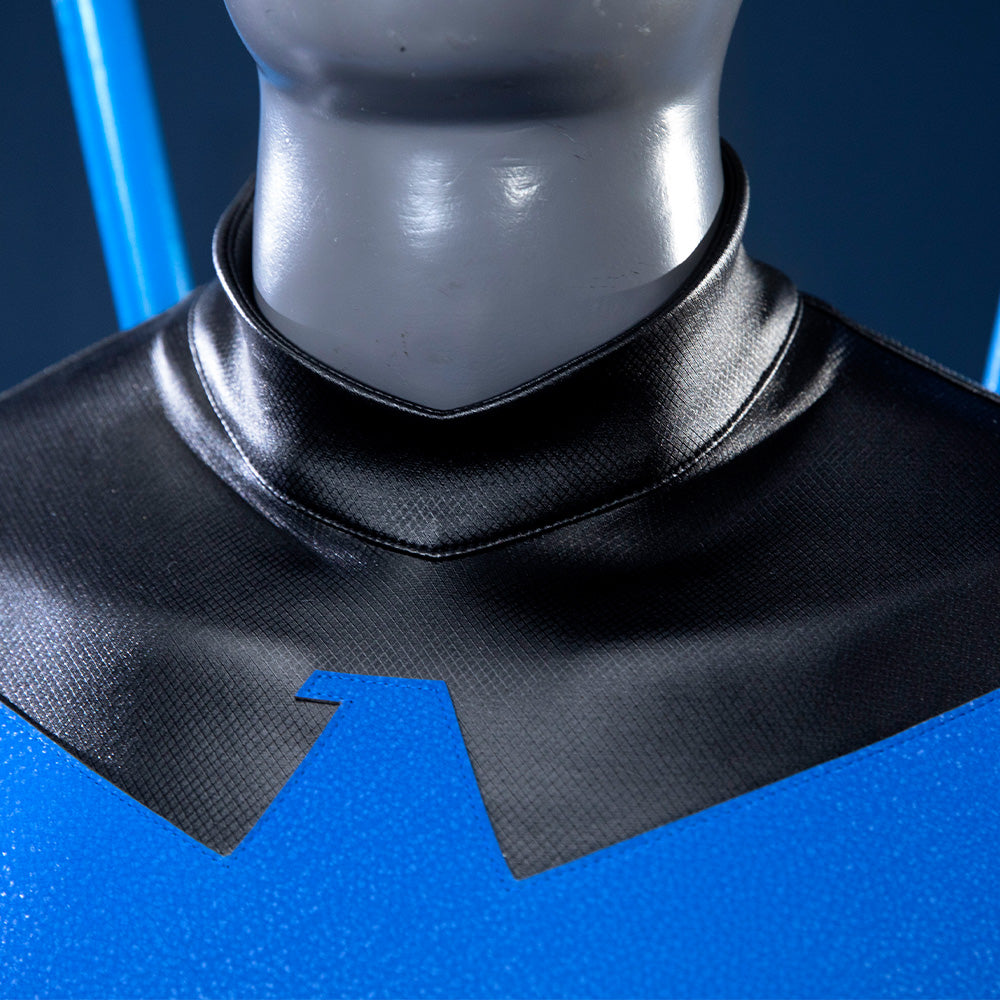 Deluxe Dick Grayson Nightwing Cosplay Costume Nightwing Leather Jumpsuit ACcosplay