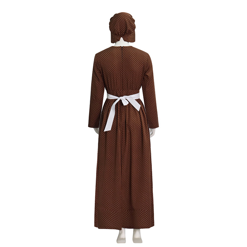Lady Pioneer Girl Cosplay Costume Little House On The Prairie Halloween Outfit ACcosplay