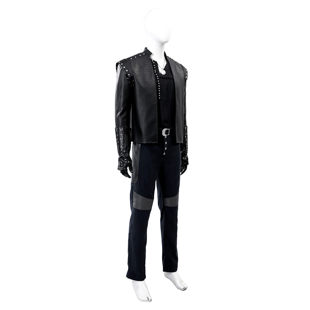 The Witcher Season 5 Geralt of Rivia Cosplay Costume Black Halloween Suit Accosplay