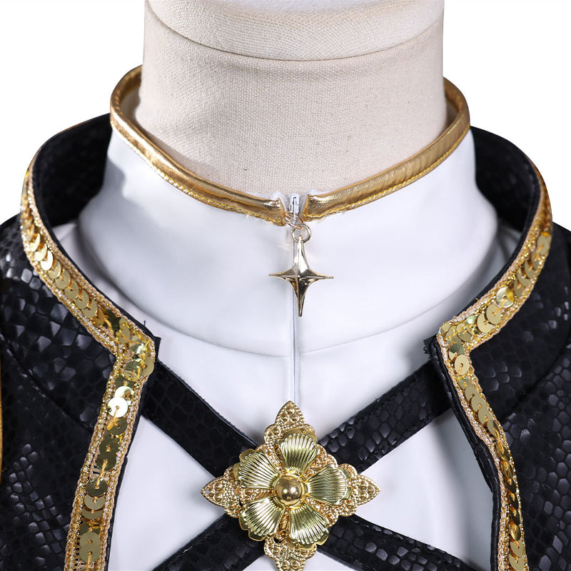Kpop Demon Hunters Rumi Cosplay Costume Golden Black Golden Dance Halloween Suit ACcosplay