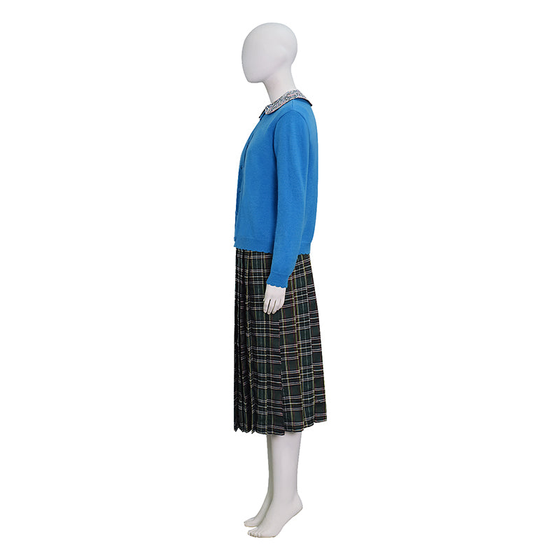 Adult Mrs. Doubtfire Cosplay Costume Blue Skirt Outfit Broadway Musical Cosplay ACcosplay