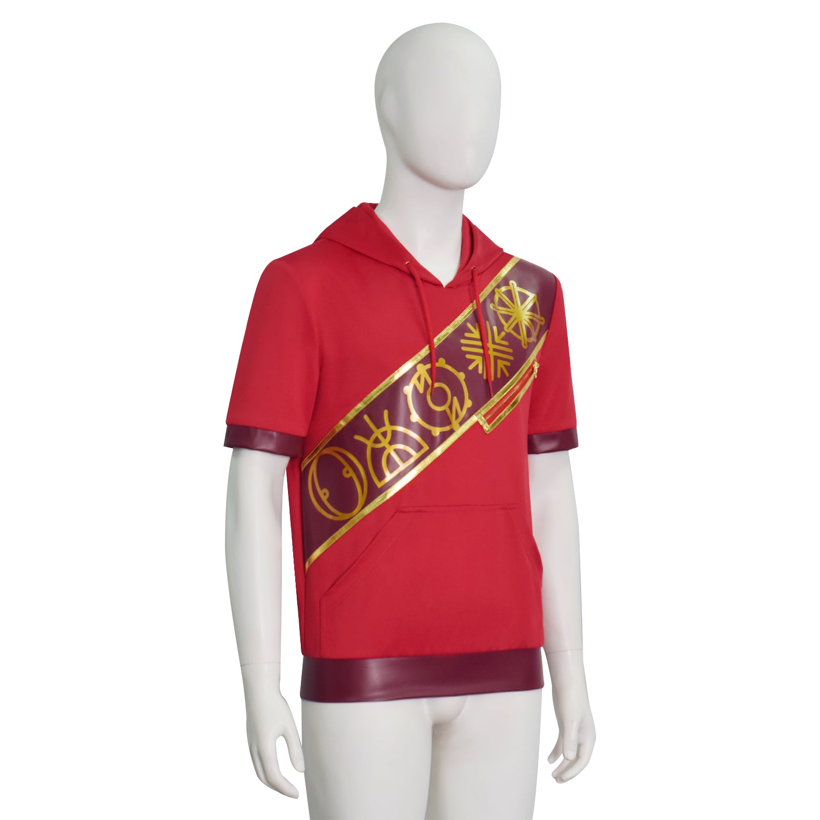 Zombies 5 Ray Cosplay Costume Hoodie Men Red Short Sleeve Hooded Sweatshirt Accosplay