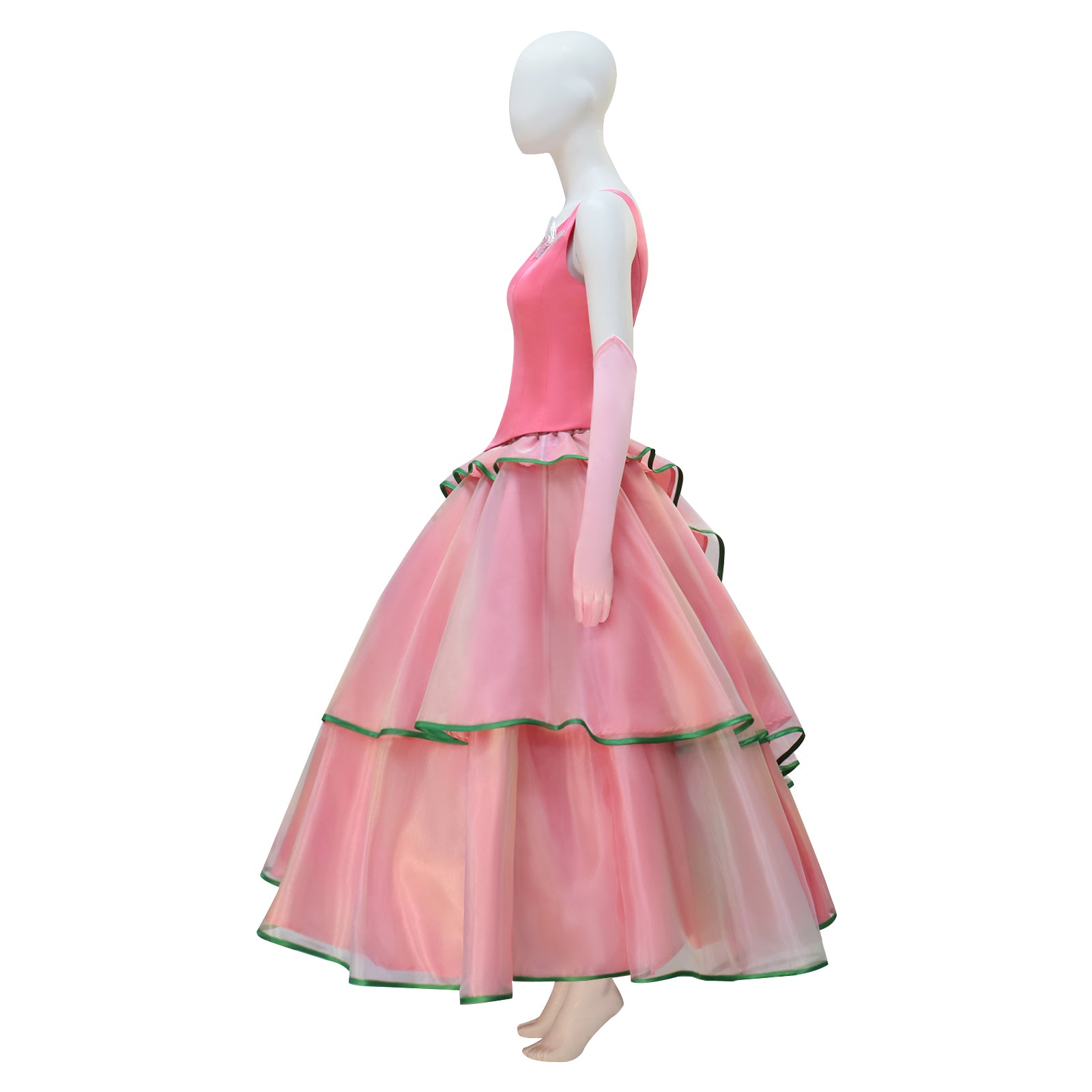 Wicked Witch Glinda Cosplay Costume Pink Dress Halloween Outfit ACcosplay