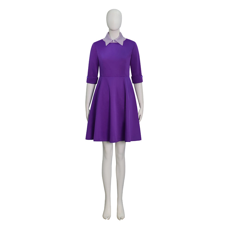 Agnes Cosplay Costume The Testaments Dress Purple Women Halloween Carnival Suit ACcosplay