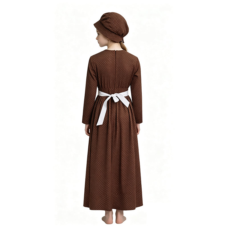 Lady Pioneer Girl Cosplay Costume Little House On The Prairie Halloween Outfit ACcosplay