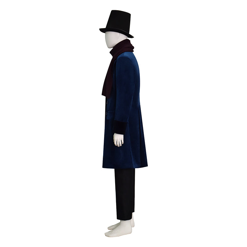 A Christmas Carol Ebenezer Scrooge Cosplay Costume Hat Scarf Christmas Outfit ACcosplay