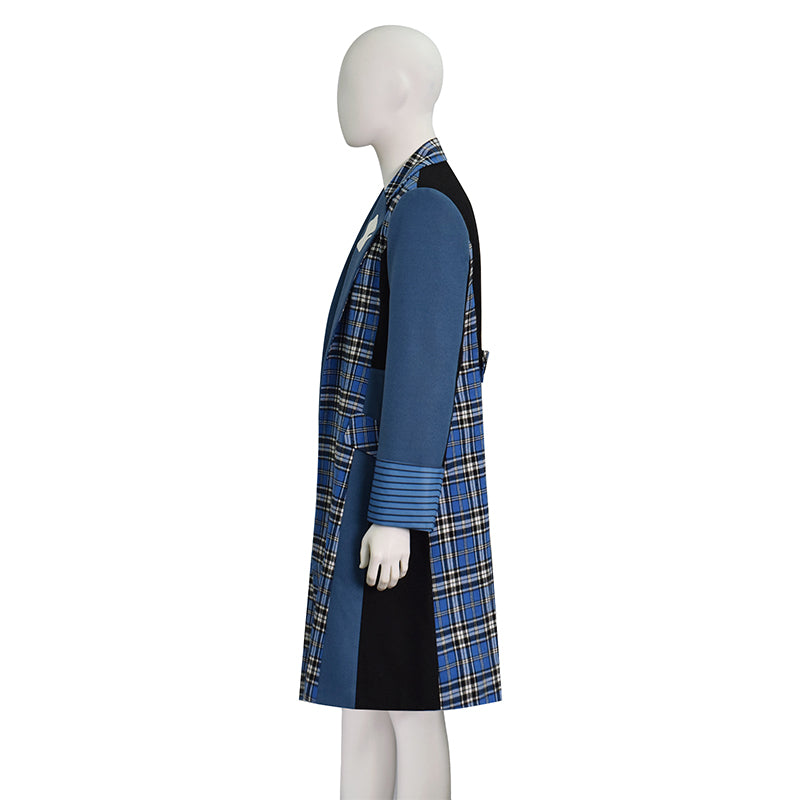 Doctor Who sixth 6th Doctor Cosplay Costume Colorful Lattice Jacket Coat Suit ACcosplay