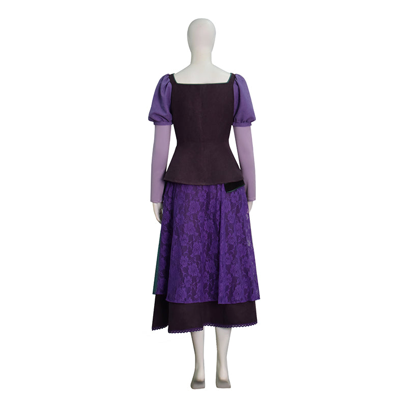 Steps Lilith Cosplay Costume Stepsister Purple Skull Floral Dress Halloween Full Set ACcosplay