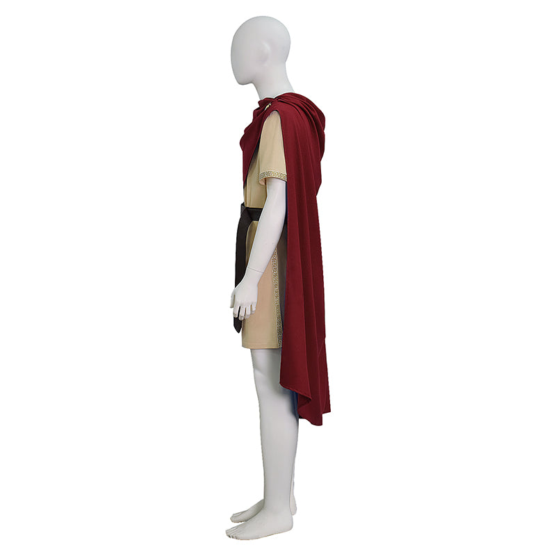 The Odyssey Odysseus Cosplay Costume Ancient Greek Warrior Halloween Red Outfit ACcosplay