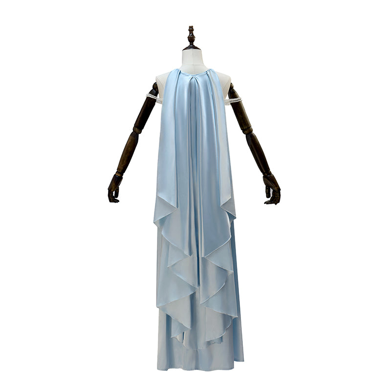 padme blue dress Amidala Women Nightgown Sleepwear Carnival Halloween Cosplay Costume US Size Character Dressing A Galaxy: Part